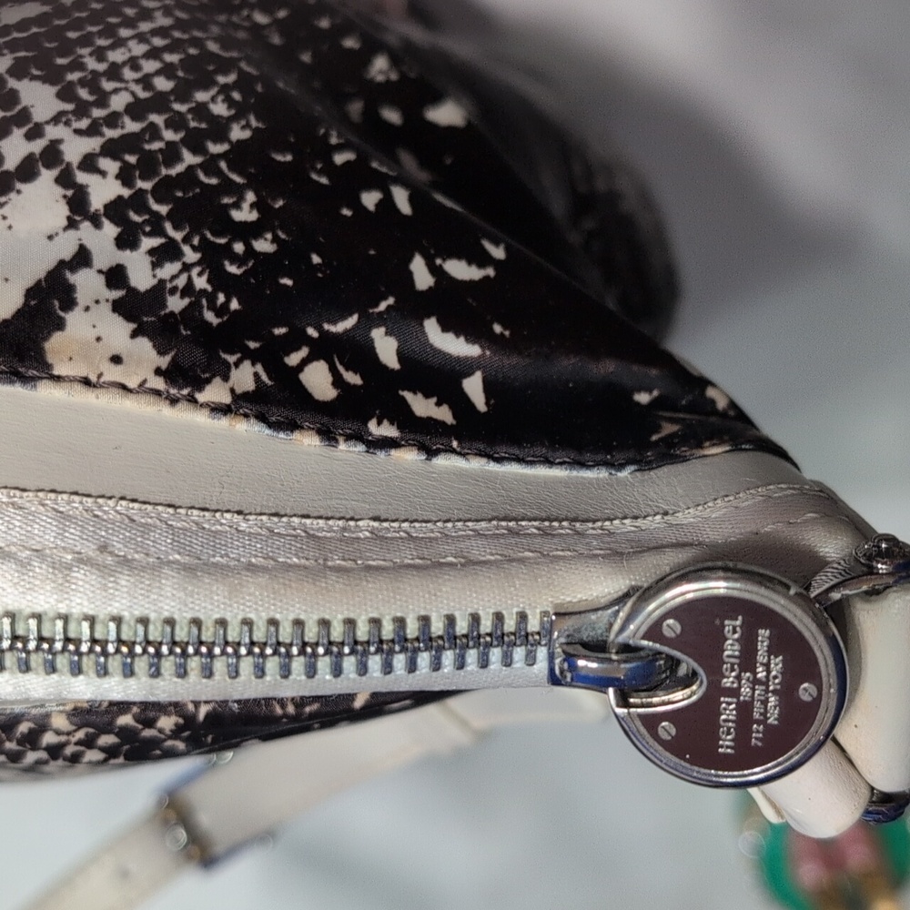 Henri Bendel Python Print Nylon, Satin, Leather C… - image 8